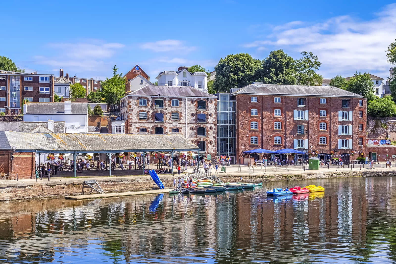 Exeter Quayside Summer Activity Wallpaper