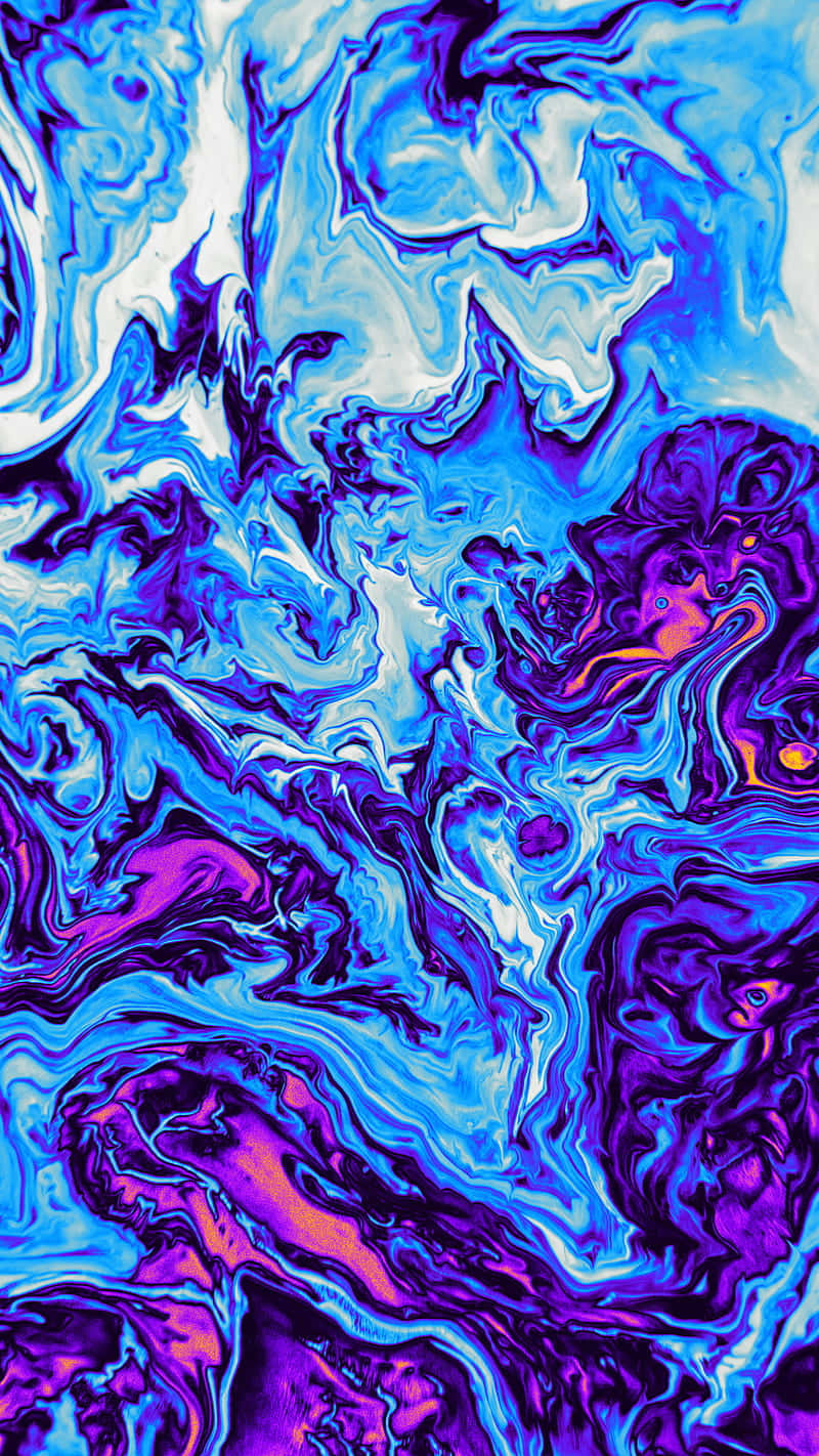 Experience A Beautiful Symphony Of Colors In Trippy Blue. Wallpaper