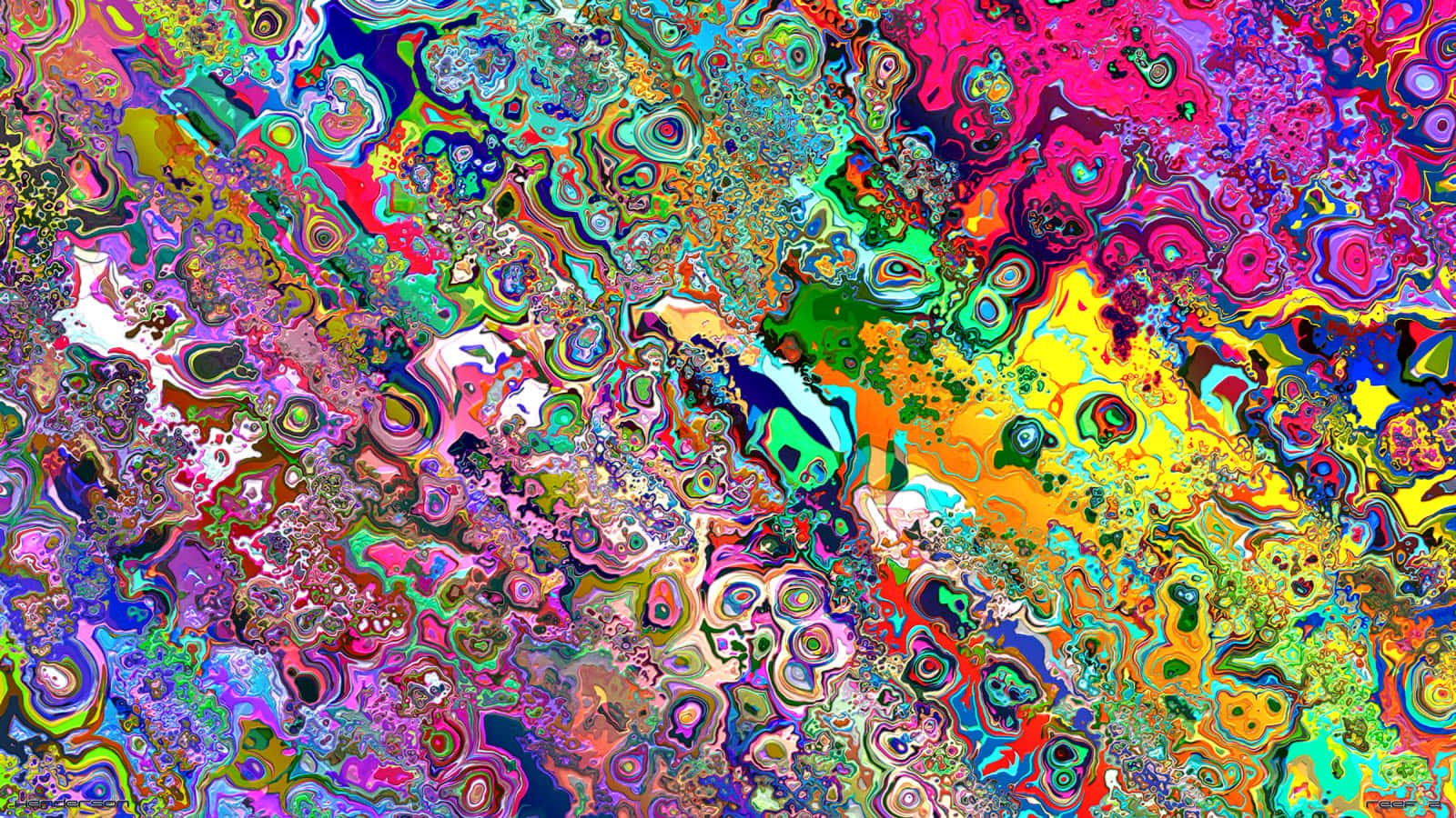 Experience A Kaleidoscope Of Colors With This Vibrant And Psychedelic Picture. Wallpaper