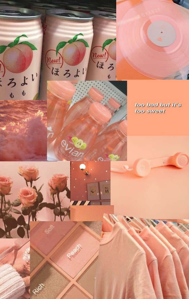 Experience Peace, Tranquility And Harmony With This Beautiful Orange And Peach Aesthetic Wallpaper