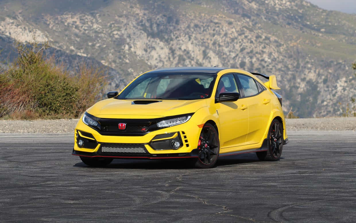 Experience Pure Thrill With The Honda Civic Type R Wallpaper