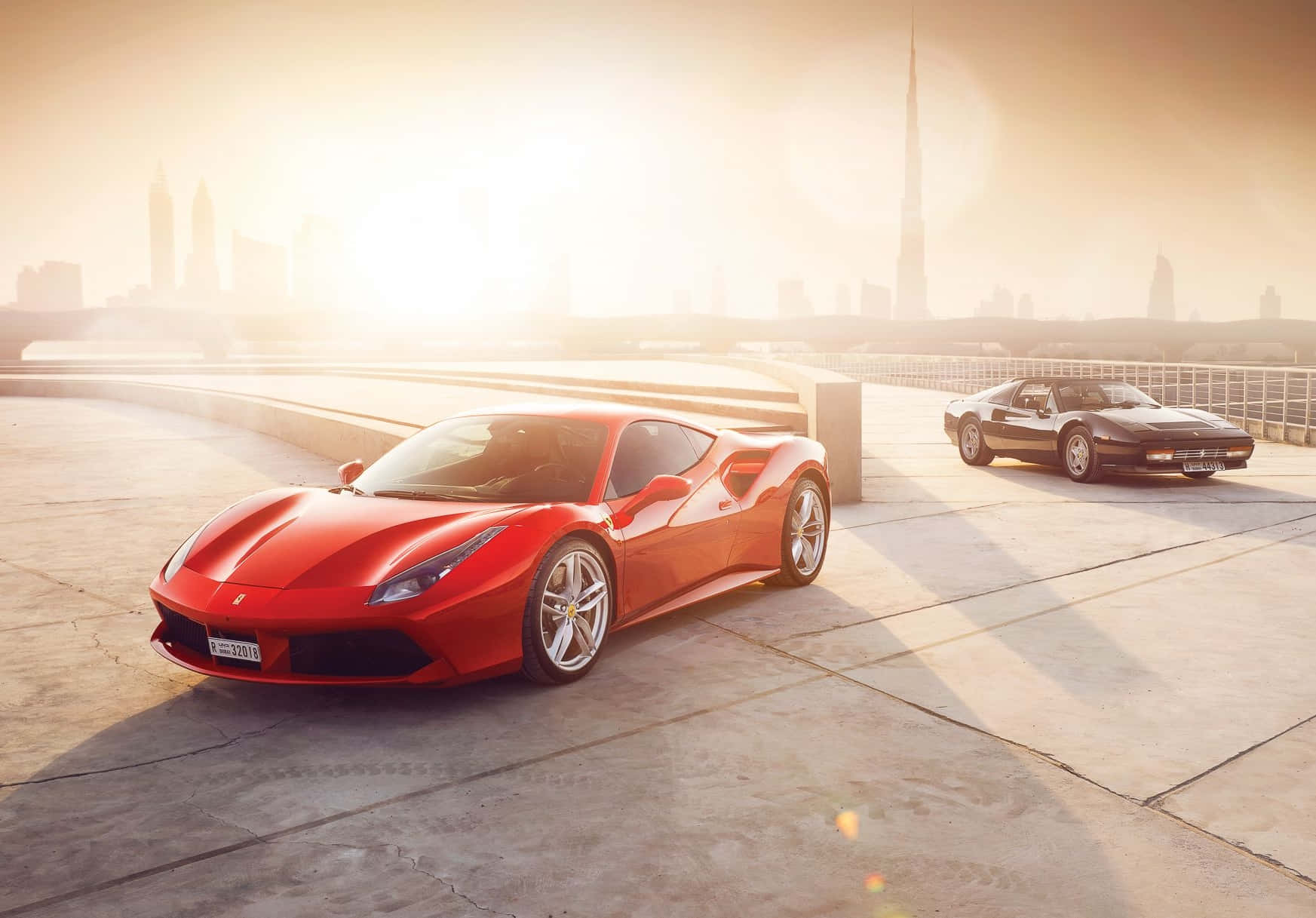 Experience Speed & Luxury: Ferrari 488 Gtb In Action Wallpaper