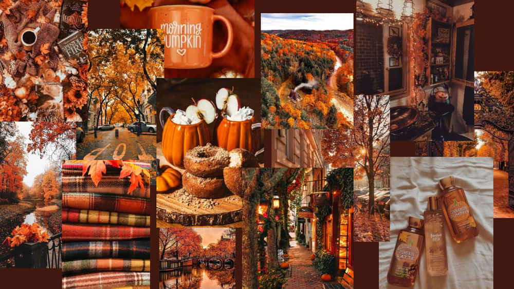 Experience The Beauty Of Fall With This Autumn Collage Wallpaper