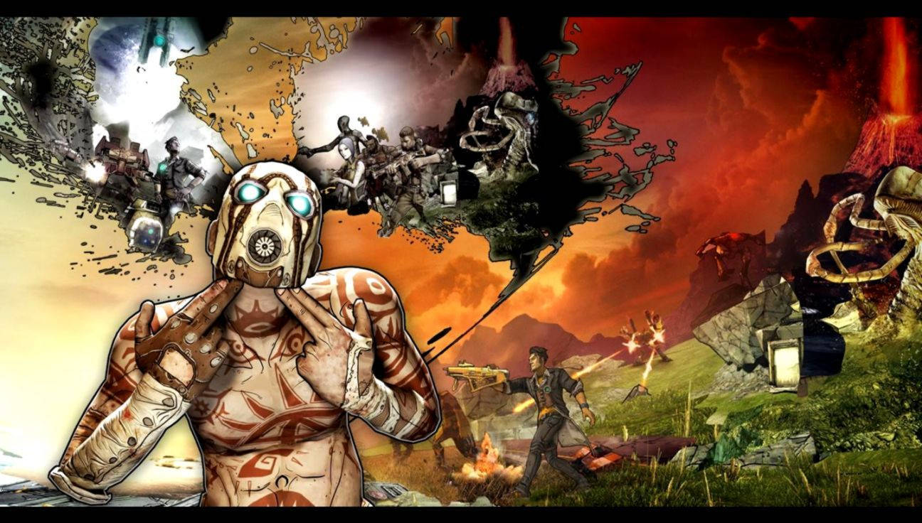 Experience The Chaos Of Borderlands Wallpaper