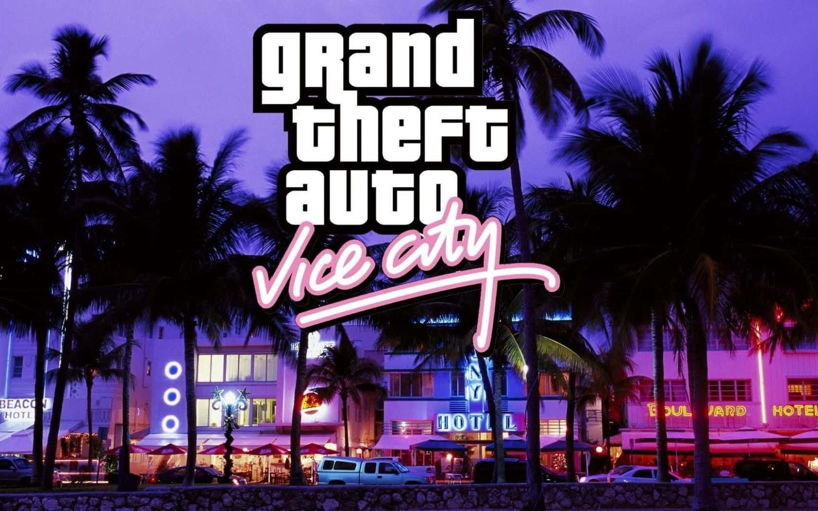 Experience The Exhilarating Life Of Crime In Grand Theft Auto Vice City Wallpaper