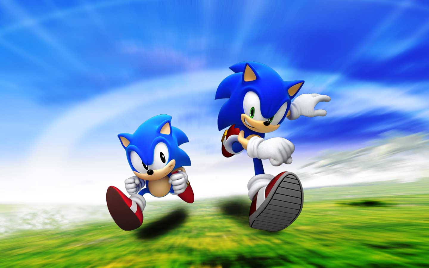 Experience The Exhilarating Speed Of Sonic In Sonic Generations Wallpaper