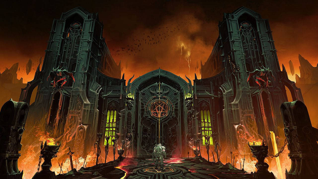 Experience The Infernal Depths Of Hell Wallpaper