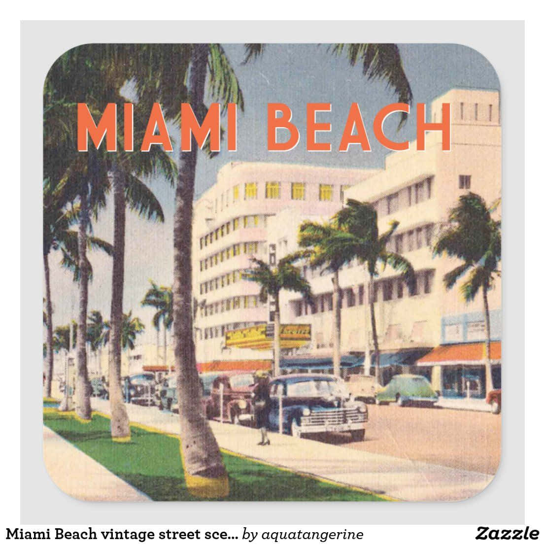 Experience The Nostalgia Of Miami In Its Retro Days. Wallpaper