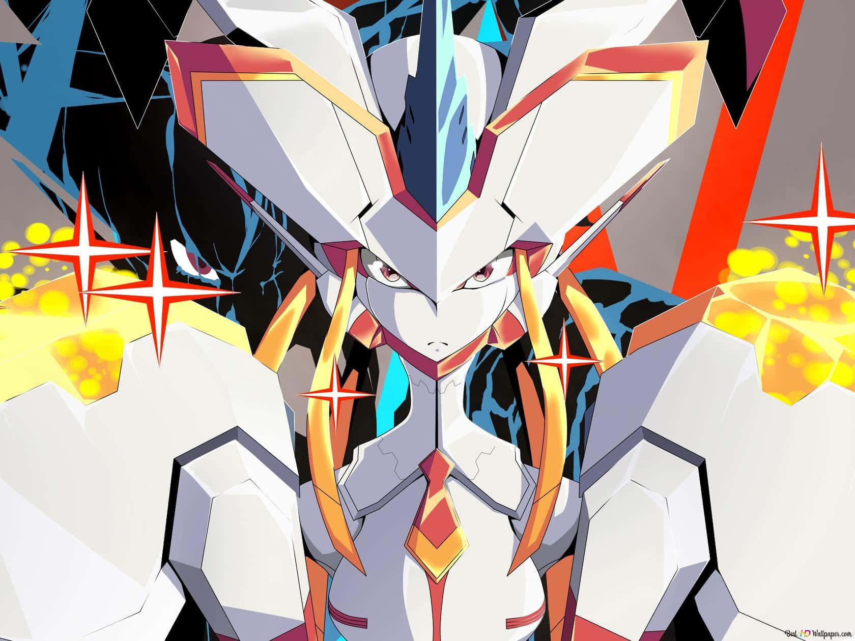 “experience The Thrill Of Darling In The Franxx With Your Phone” Wallpaper