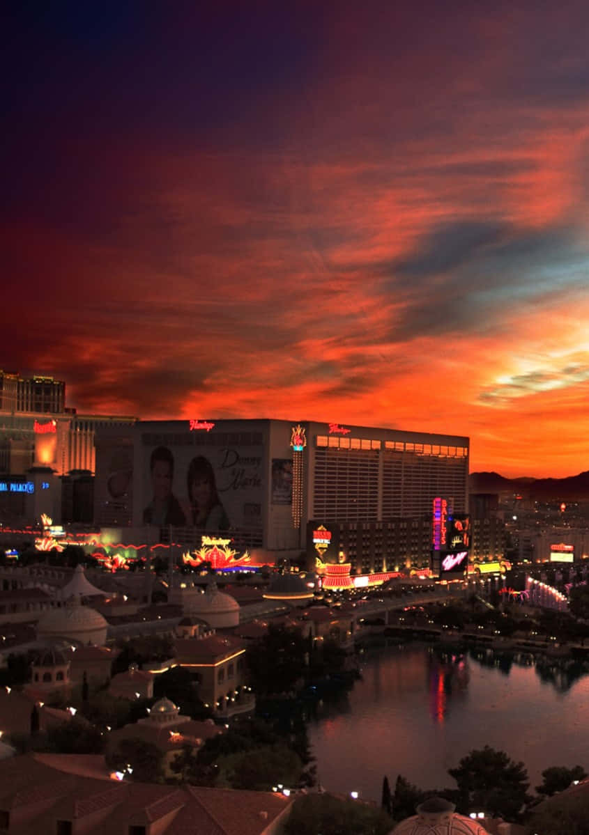 Explore Las Vegas With Your Smartphone Wallpaper