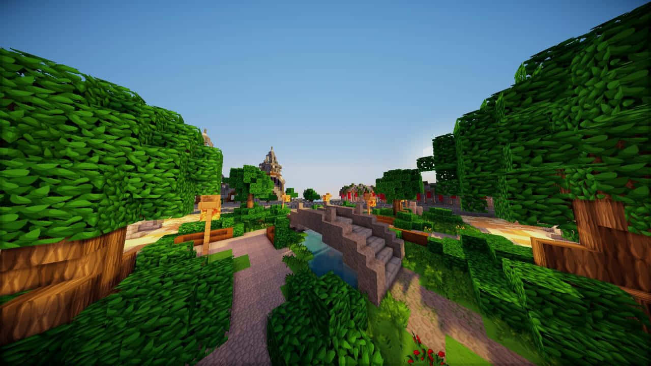 Explore Nightly Adventures With Minecraft Shaders Wallpaper