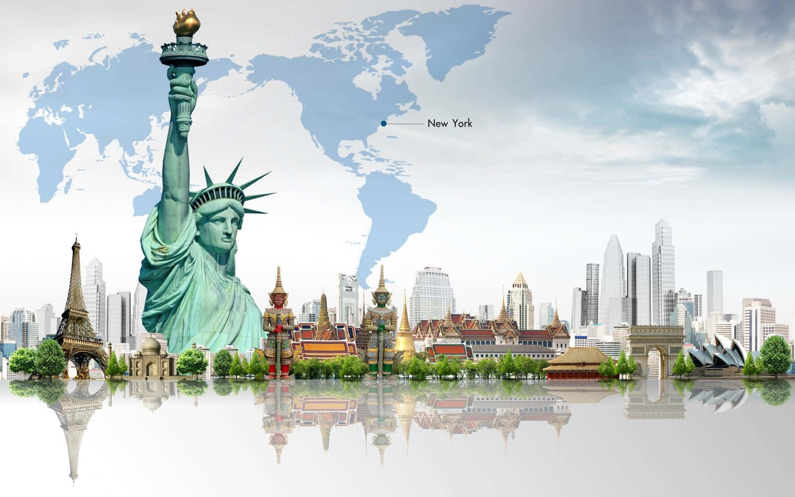 Explore Stunning 3d Travel Destinations Wallpaper