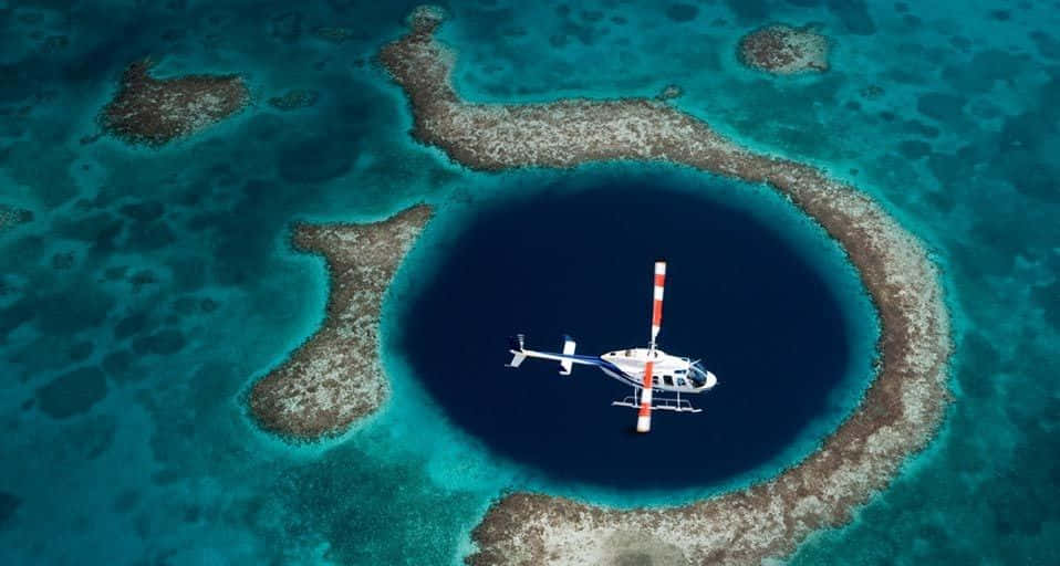 Explore The Beauty Of The Blue Hole Wallpaper