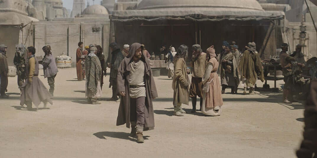 Explore The City Of Mos Eisley From A Distance Wallpaper