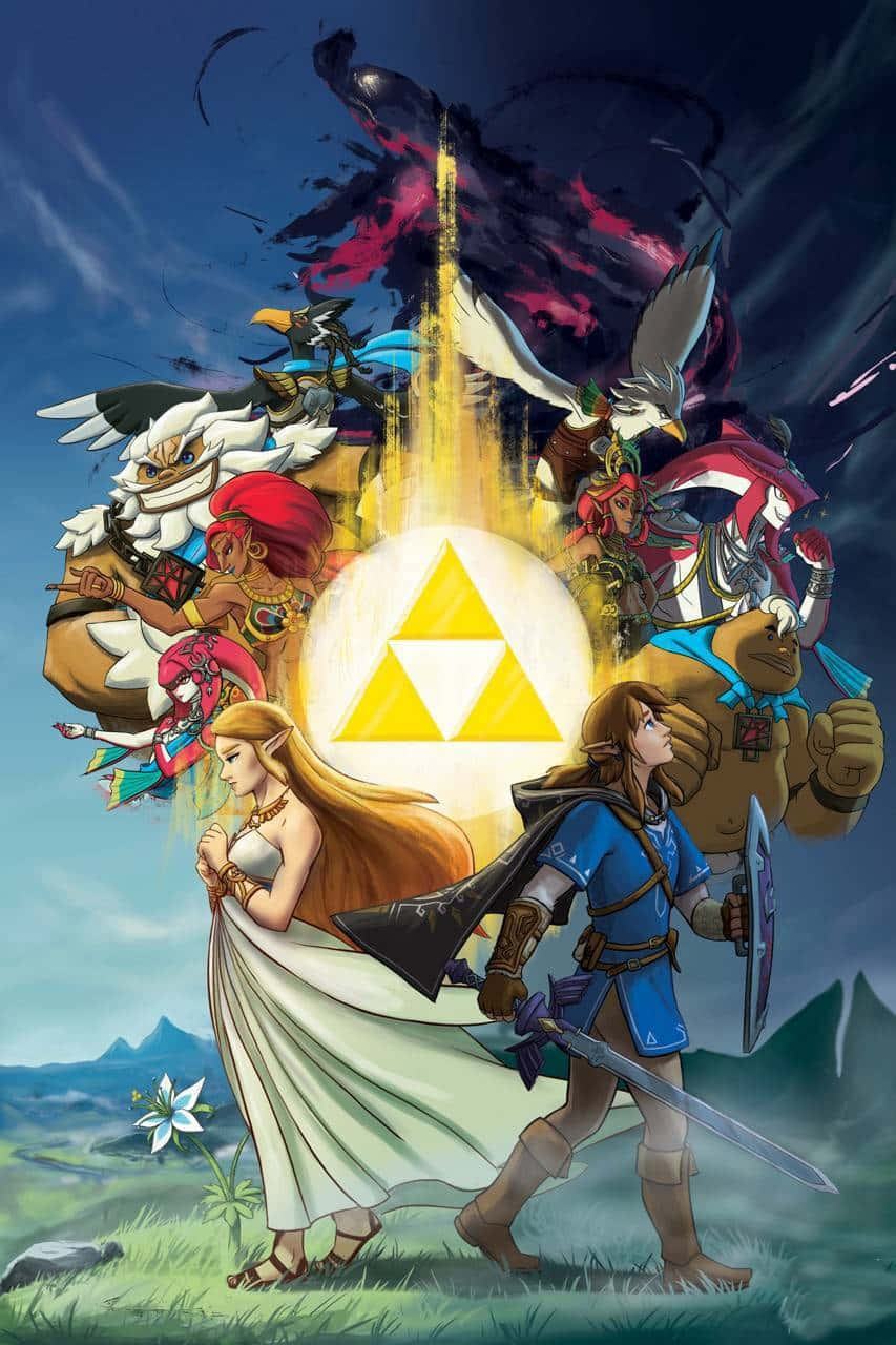 Explore The World Of Hyrule In The Legend Of Zelda: Breath Of The Wild Wallpaper