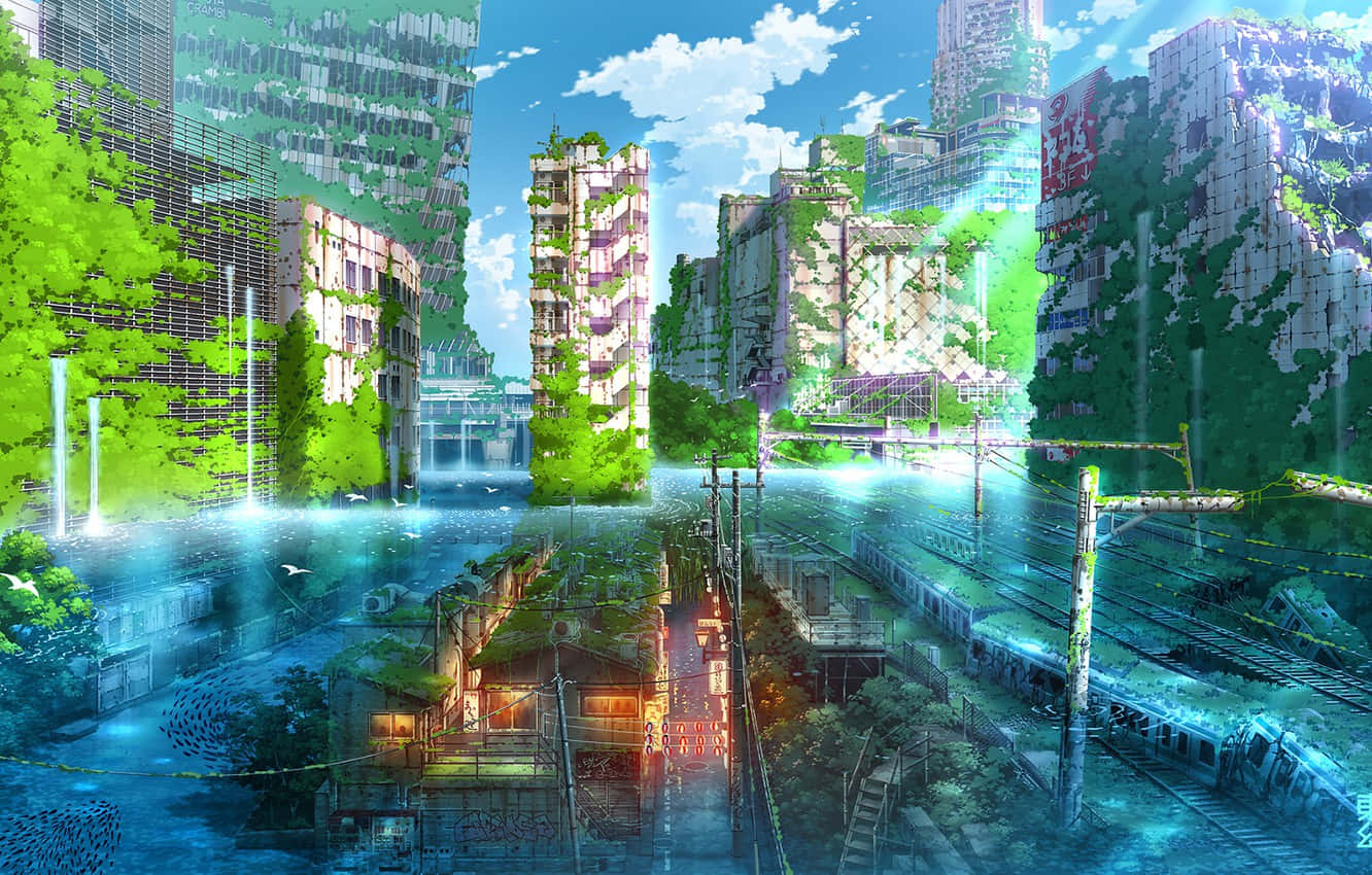 Exploring The Mysteries Of Abandoned Tokyo In The Anime World Wallpaper