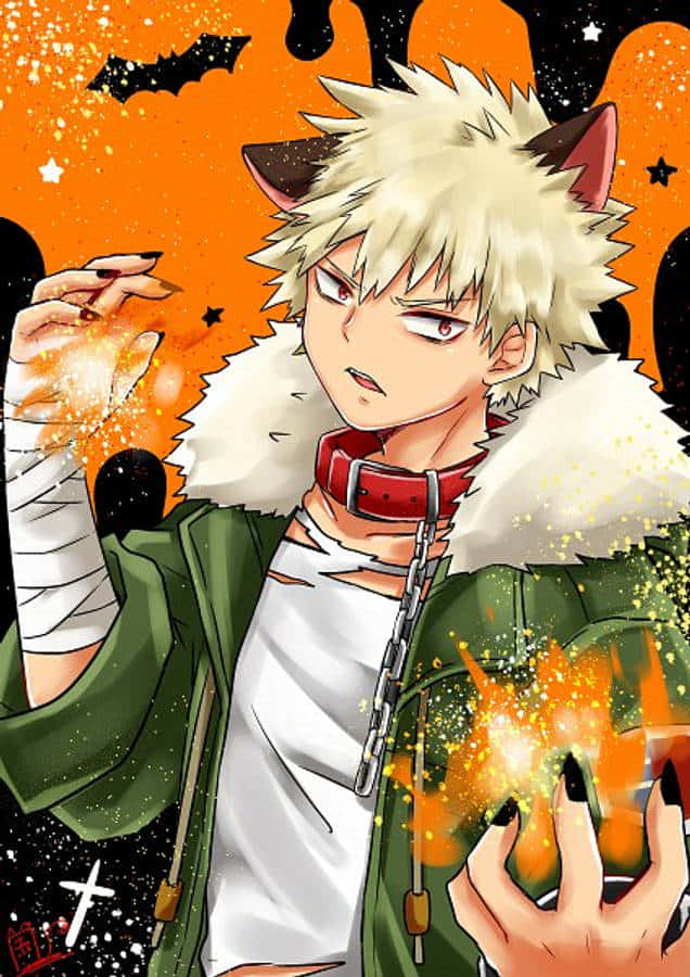 Explosive Hero Bakugou Anime Art Wallpaper