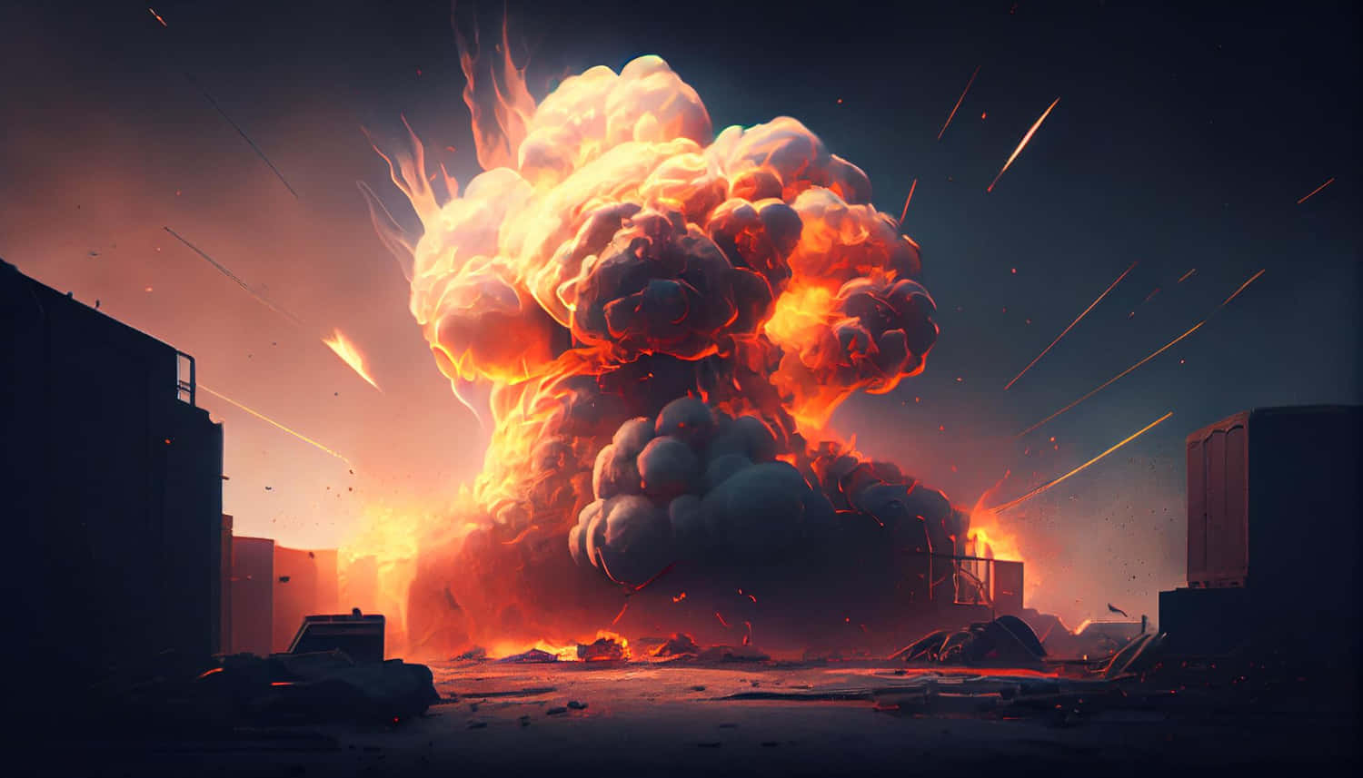 Explosive Urban Destruction Wallpaper