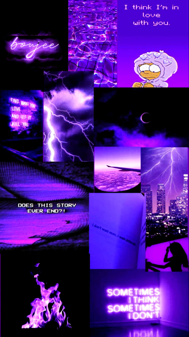 Express Your Inner Purple Baddie With Aesthetic Purple Baddie Accessories. Wallpaper