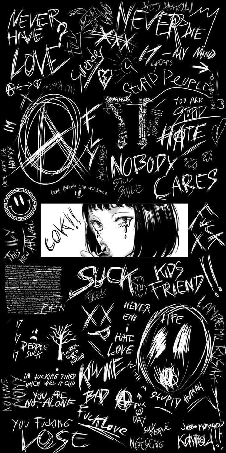 “express Yourself With Emo Iphone!” Wallpaper