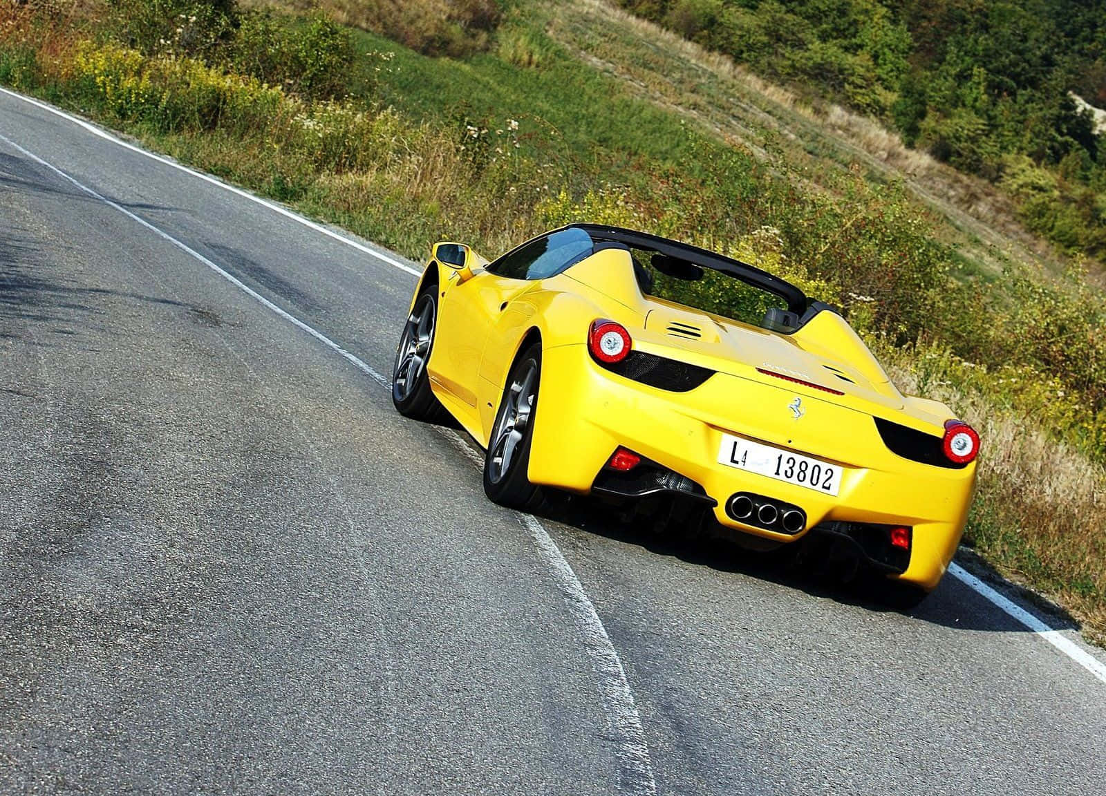 Exquisite Ferrari 458 Spider In Its Impressive Glory. Wallpaper