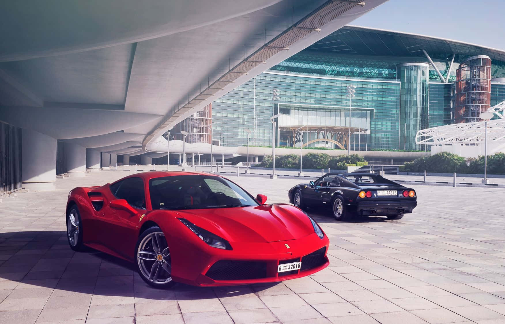 Exquisite Ferrari 488 Gtb On Road Wallpaper