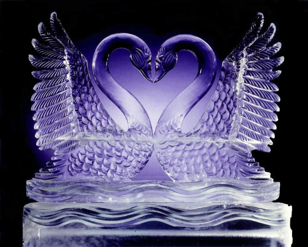 Exquisite Ice Sculpture Display Wallpaper