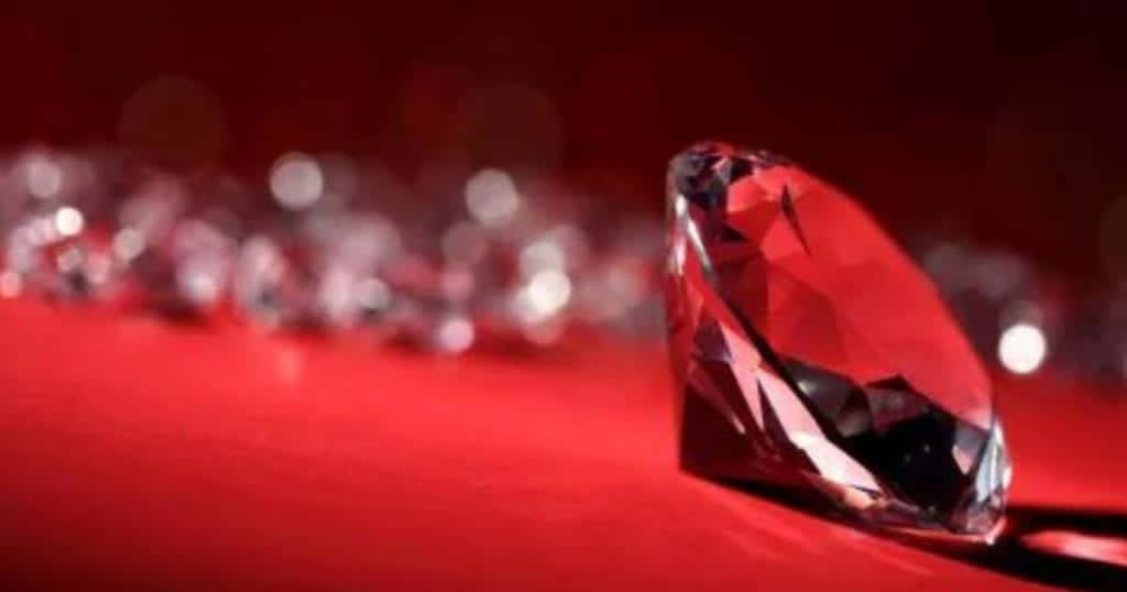 Exquisite Red Diamond - A Vision Of Elegance Wallpaper