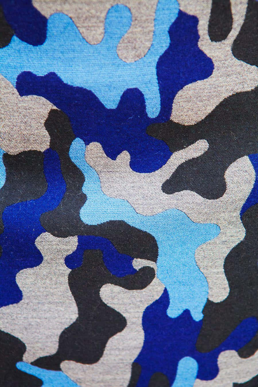 Eye-catching Blue Camo Design Brings Together Classic Style And Modern Trends For An Exciting New Look. Wallpaper