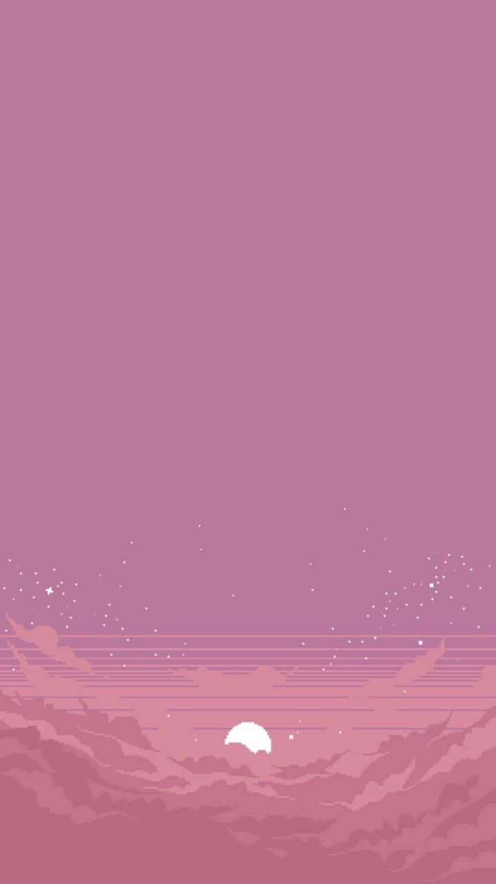 Eye-catching Pixel Art With A Colorful And Vibrant Pink Hue Wallpaper