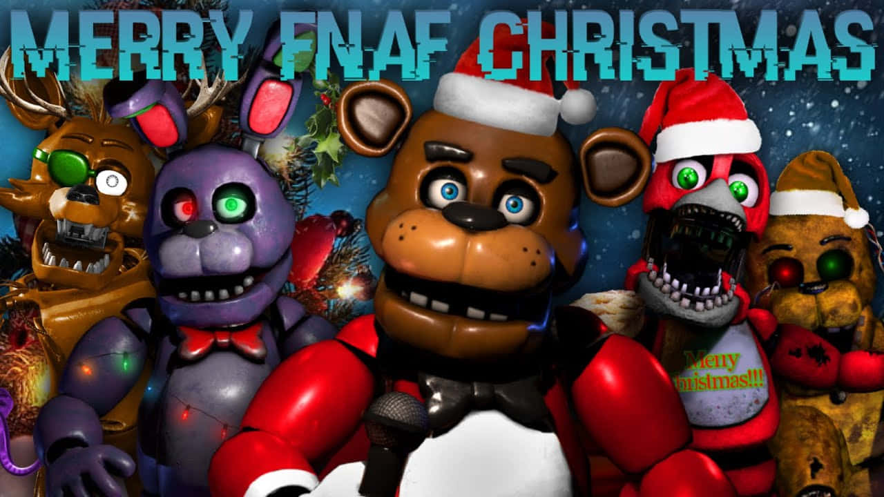 F N A F Christmas Celebration Wallpaper