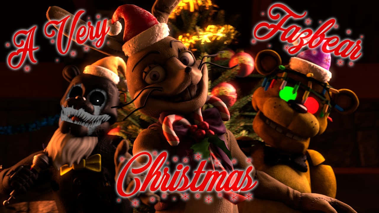 F N A F_ Christmas_ Celebration Wallpaper