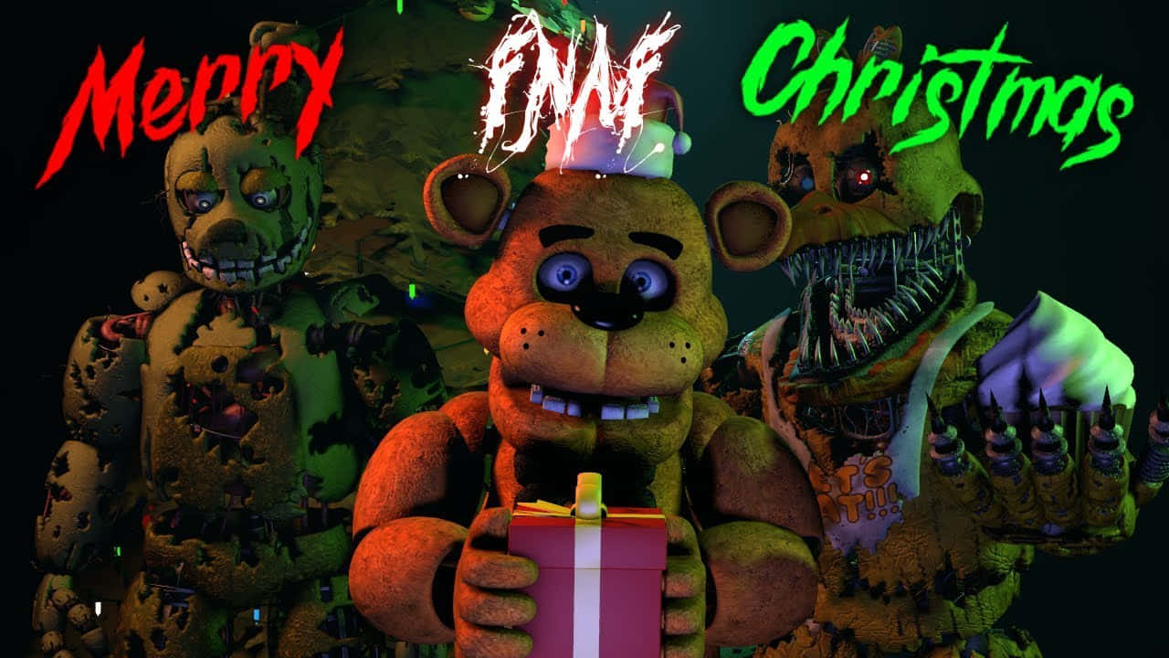 F N A F Christmas Greetings Wallpaper