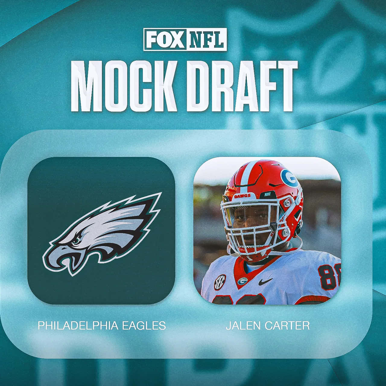 F O X N F L Mock Draft Jalen Carter Philadelphia Eagles Wallpaper