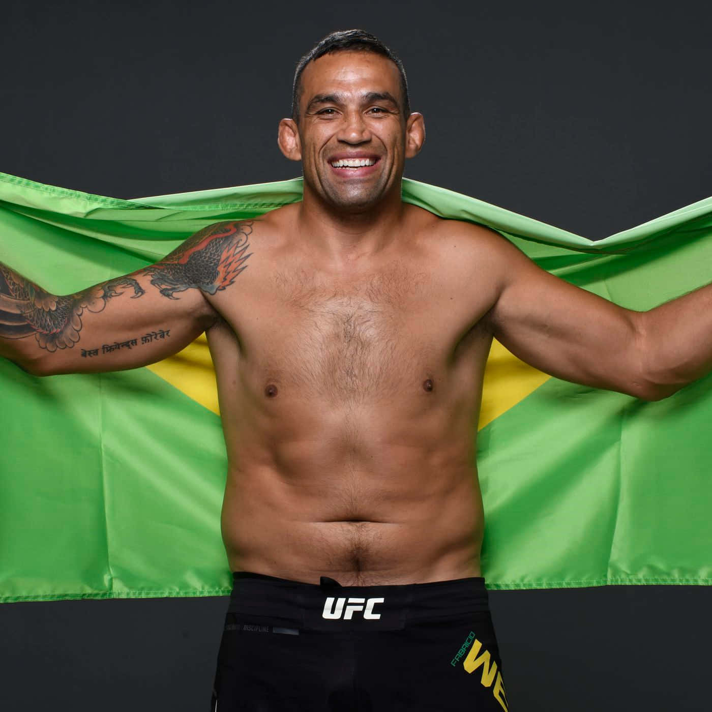 Fabricio Werdum Holding Brazilian Flag Wallpaper