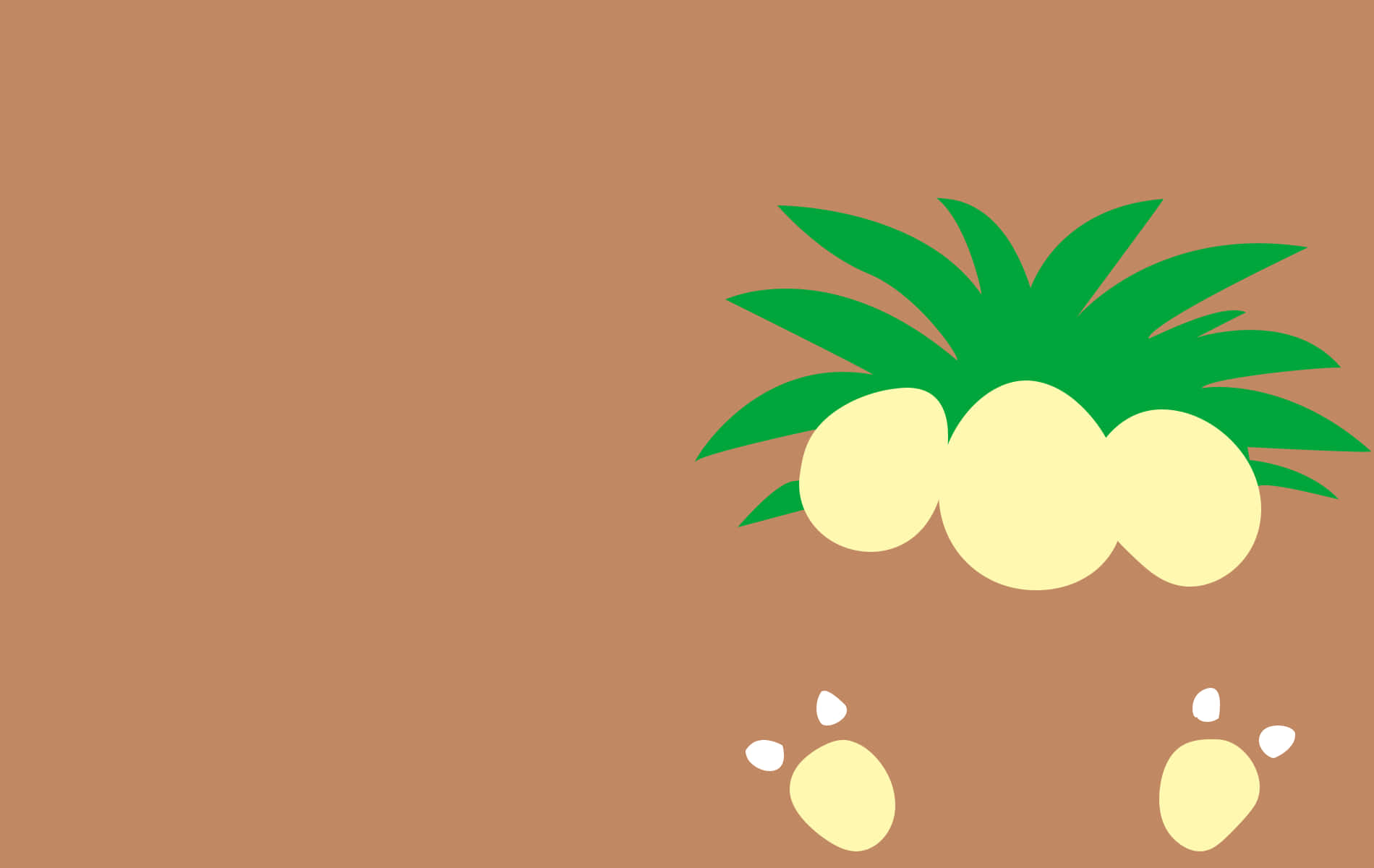 Faceless Exeggutor Graphic With Feet Wallpaper