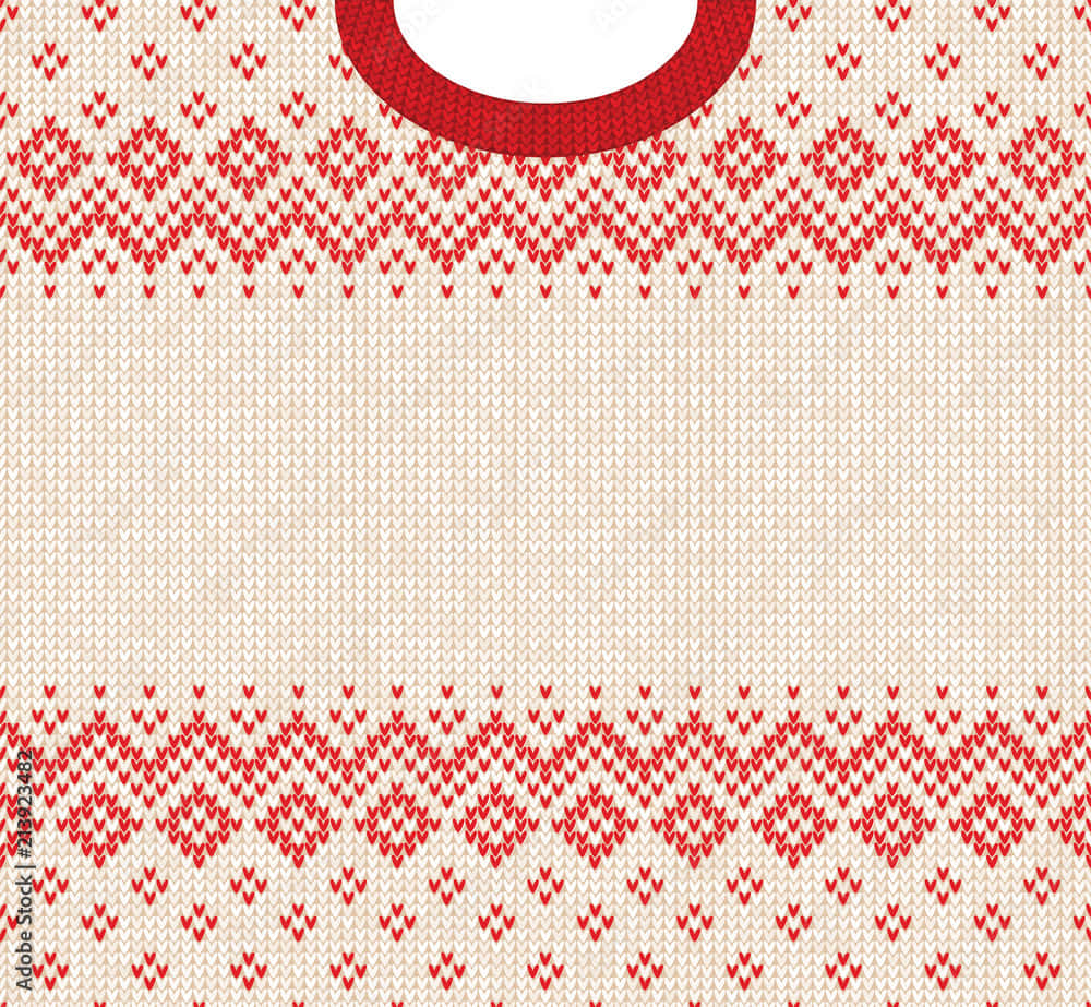 Faint Pink Sweater Red Diamond Pattern Wallpaper