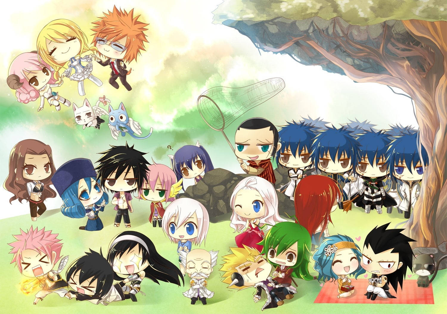 Fairy Tail Chibi Characters Wallpaper