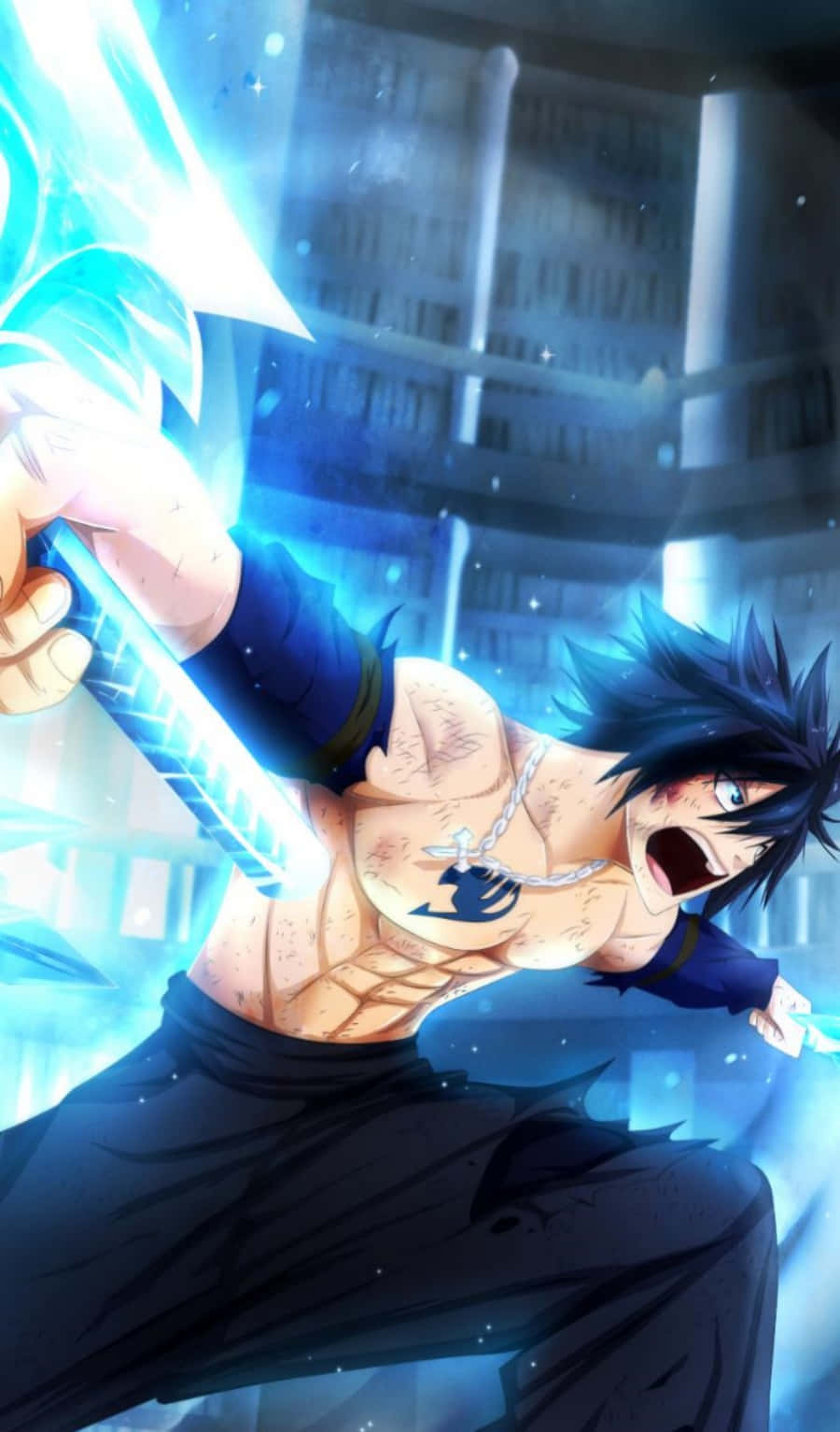 Fairy Tail Iphone Gray Fullbuster With Sword Wallpaper