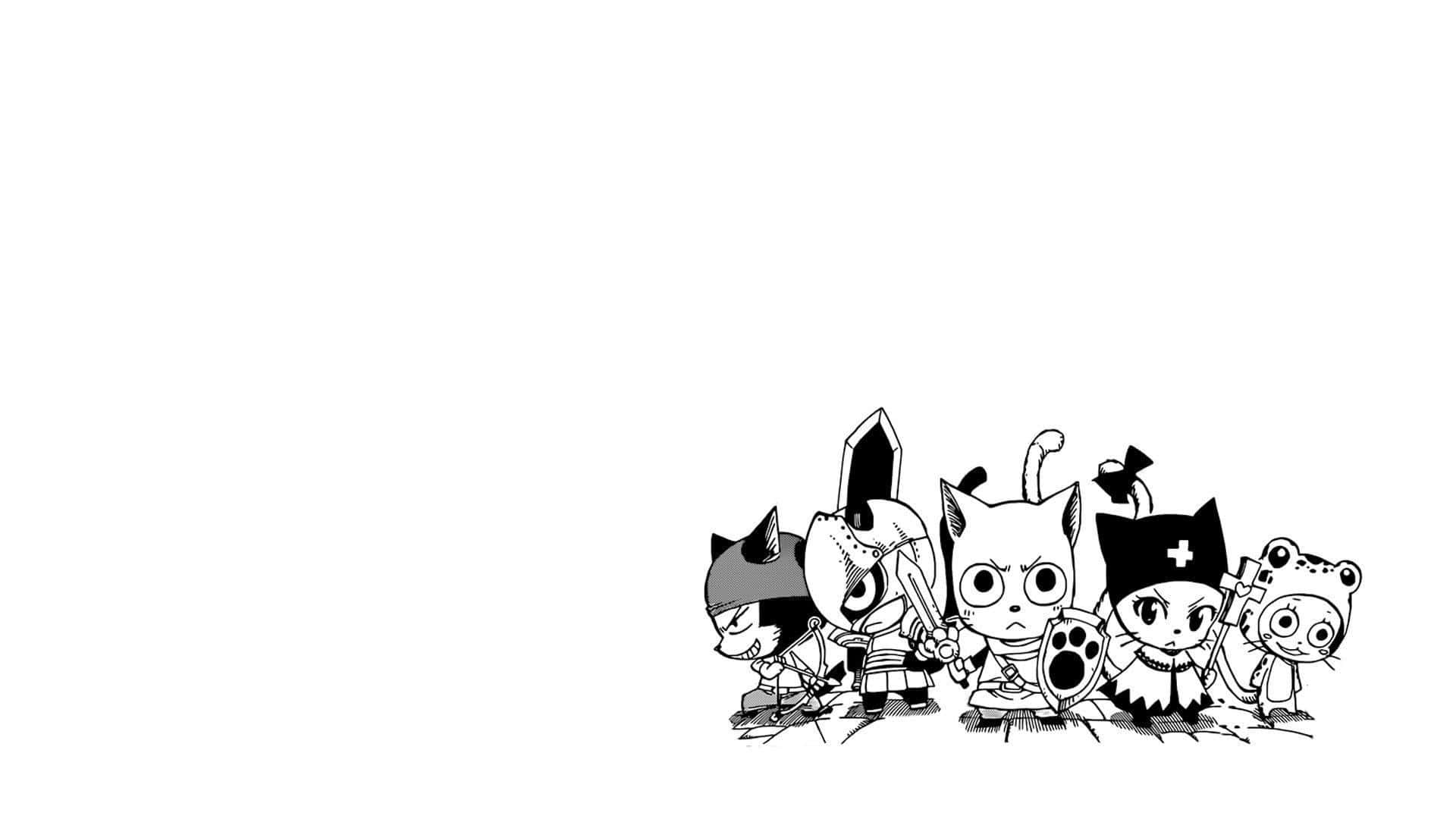 Fairy Tail's Lovable Blue Feline Companion, Happy Wallpaper