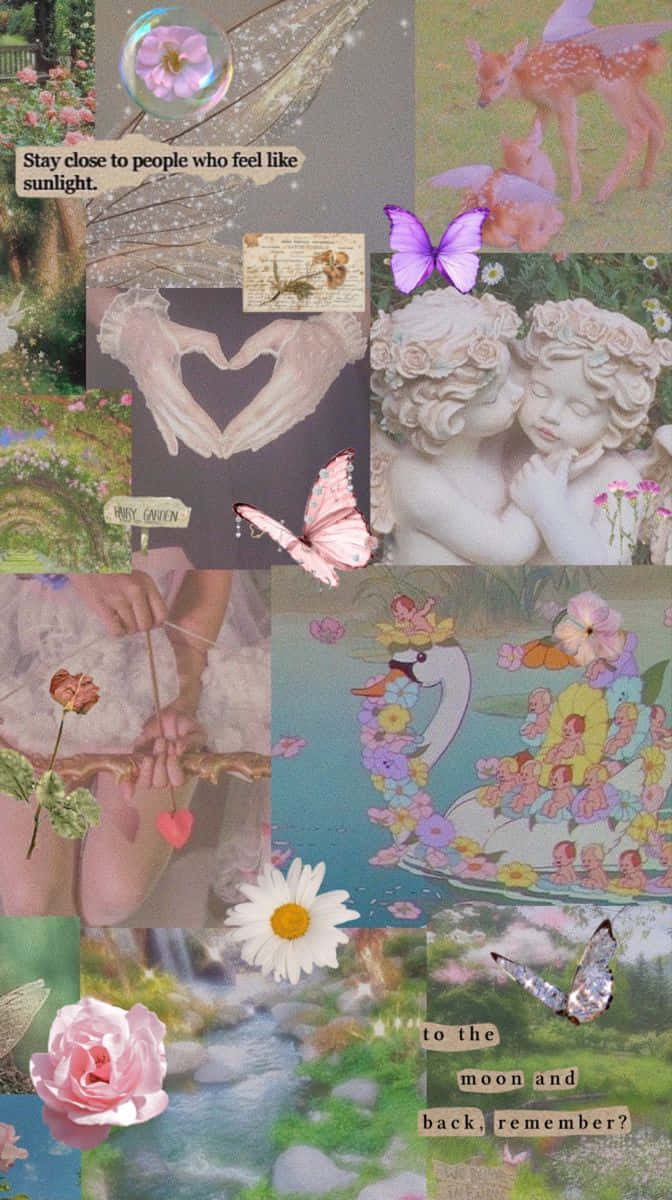 Fairycore Inspired Collage Wallpaper