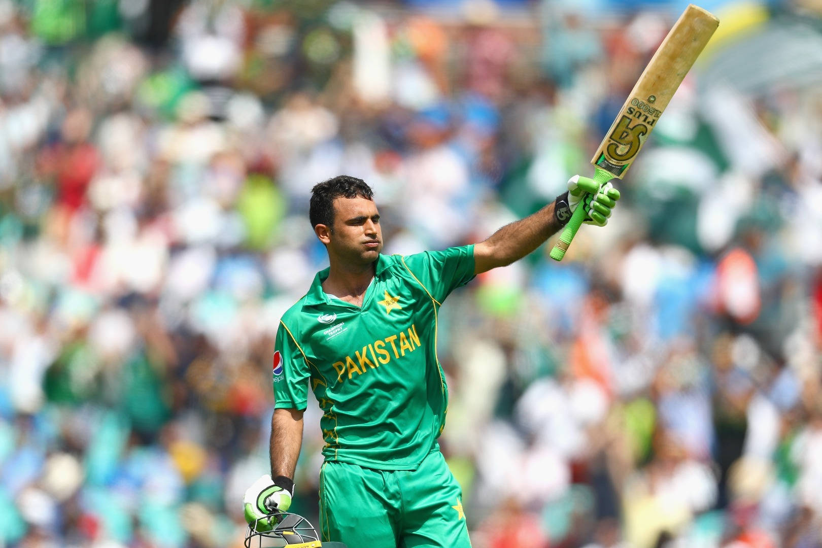 Fakhar Zaman Raising Bat Wallpaper