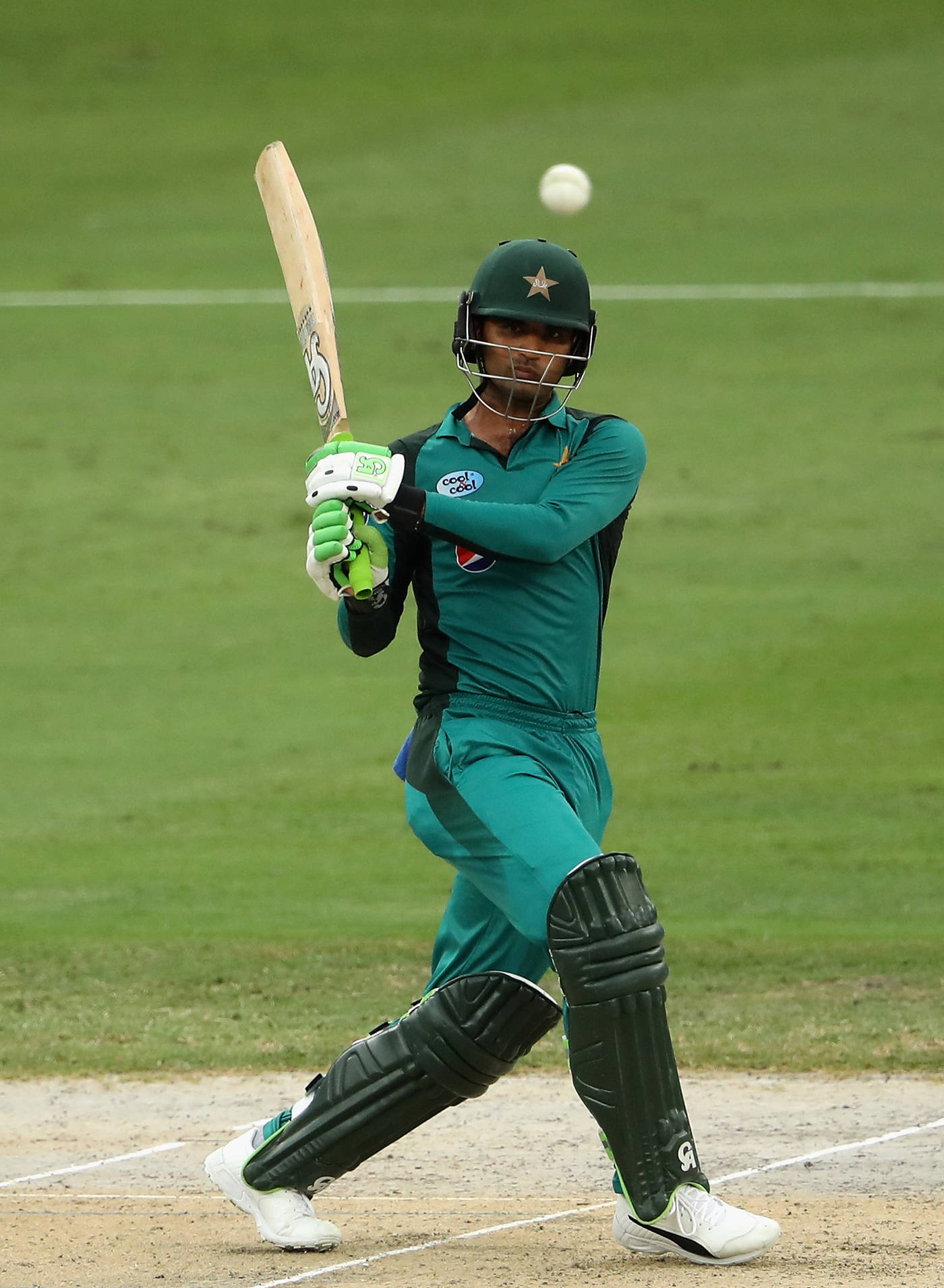 Fakhar Zaman Striking Ball Wallpaper