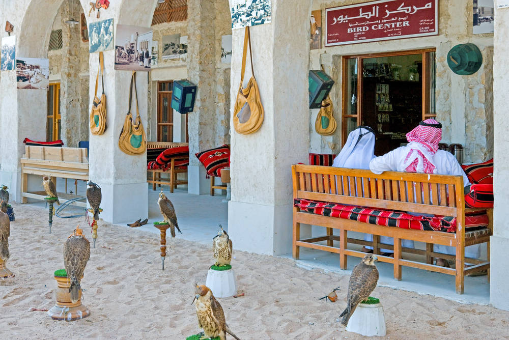 Falcon Souq In Qatar, Traditional Cultural Marketplace Wallpaper