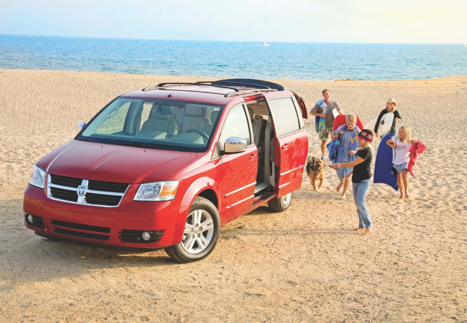 Family Beach Trip Dodge Grand Caravan Wallpaper