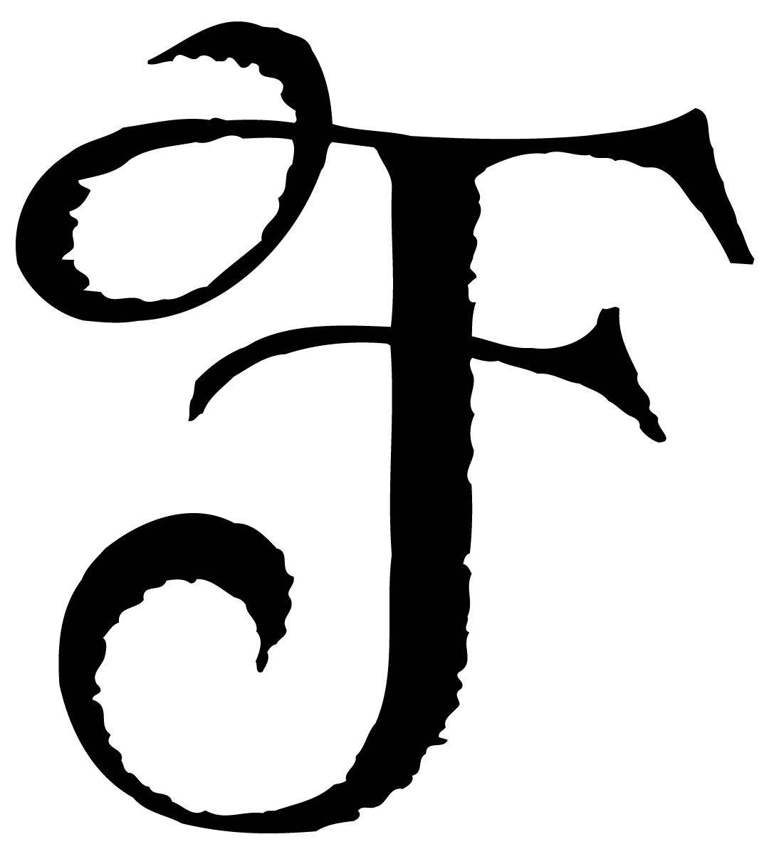 Fancy Calligraphy Letter F Wallpaper