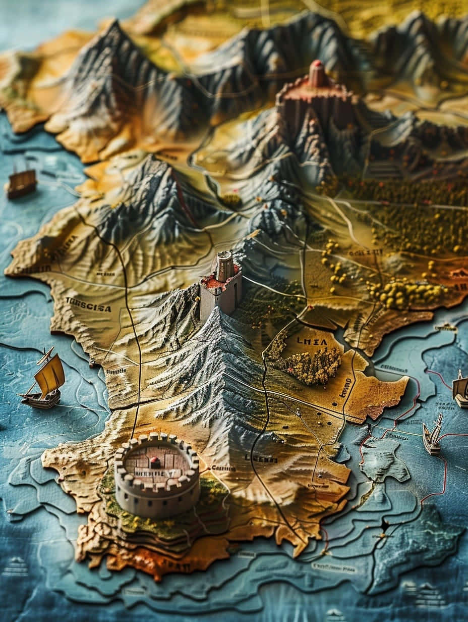 Fantasy3 D Map Artwork Wallpaper