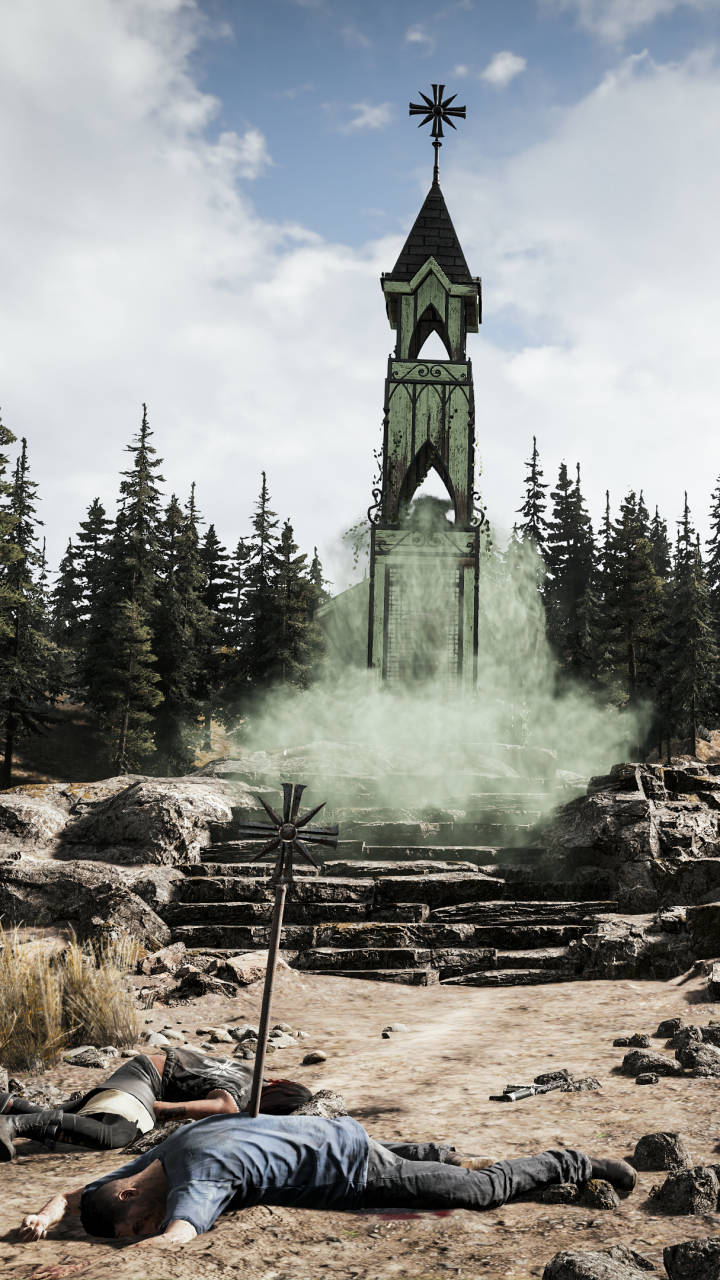 Far Cry 5 Church Tower Iphone Wallpaper