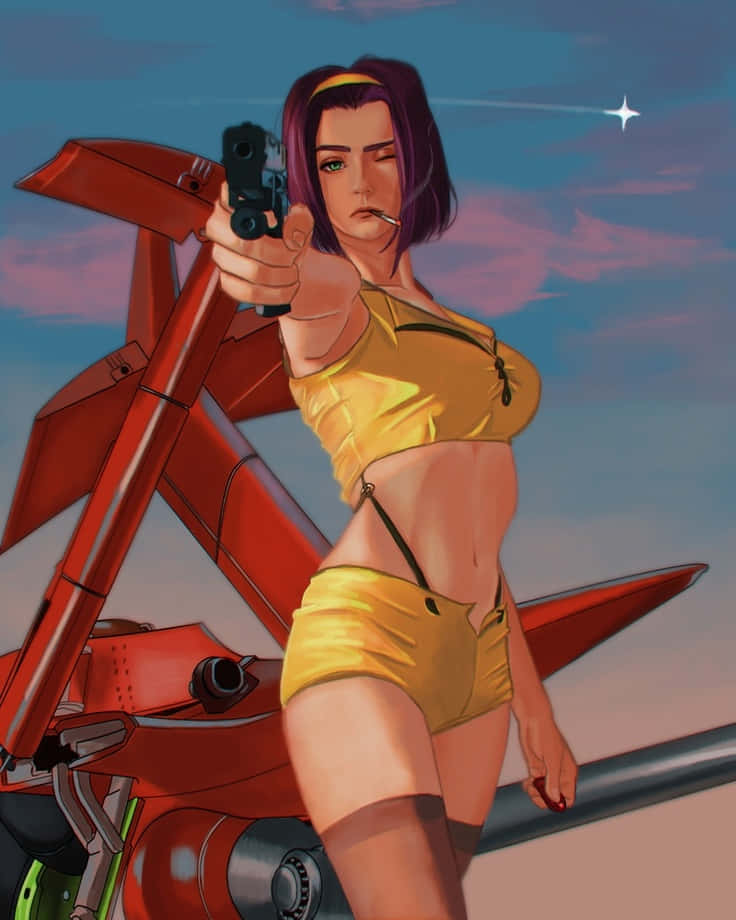 Faye Valentine - Intense Gaze Wallpaper