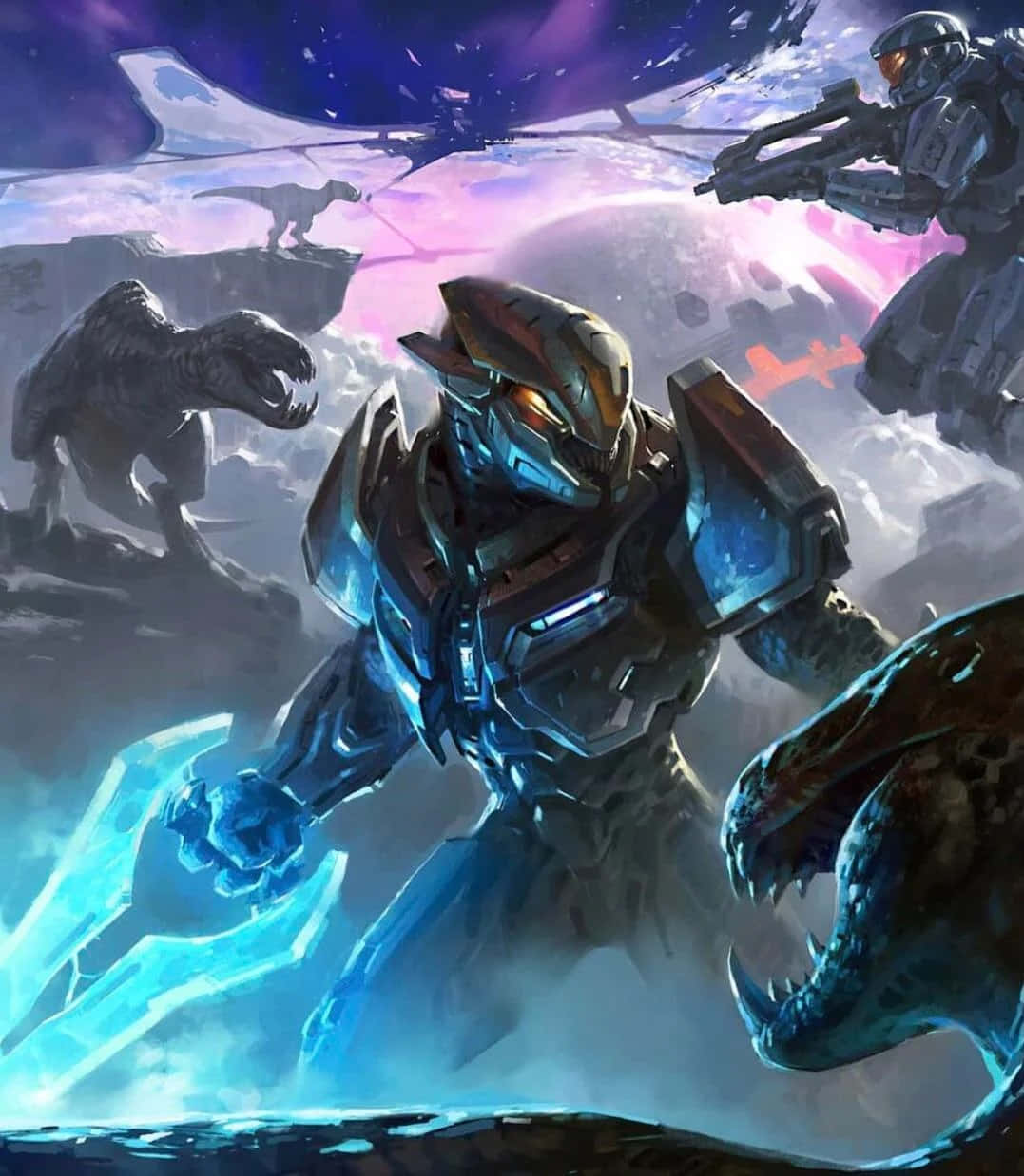 Fearsome Sangheili Warrior Wallpaper